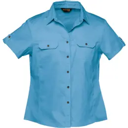 Plain Bush Shirt Ladies Dusk Blue